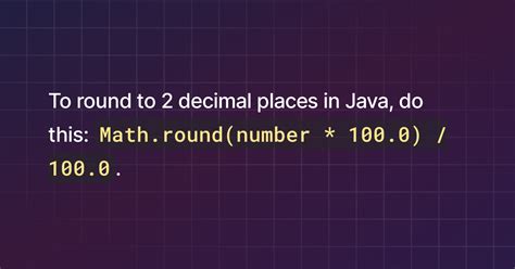 java math round to 2 decimal places.